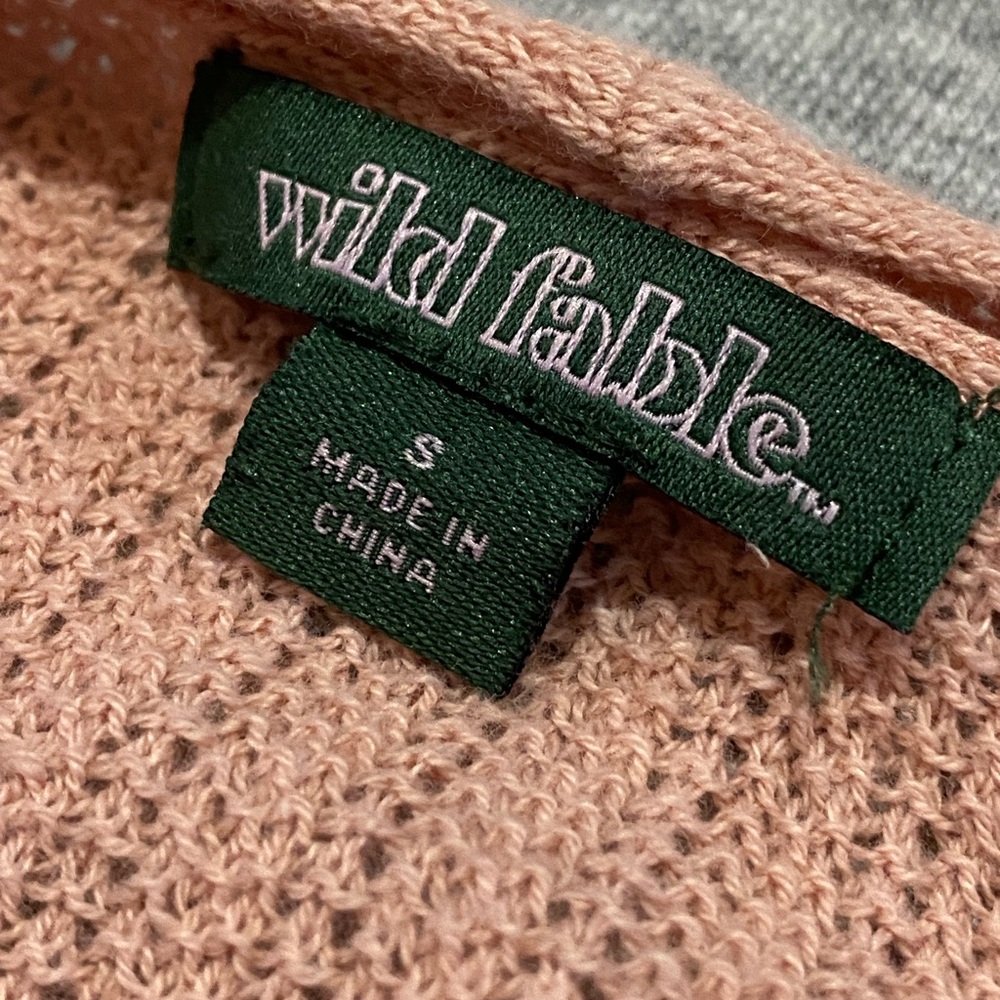 Wild Fable Pink Longline Duster Cardigan S Oversized Cotton Cottagecore Boho - Picture 3 of 9